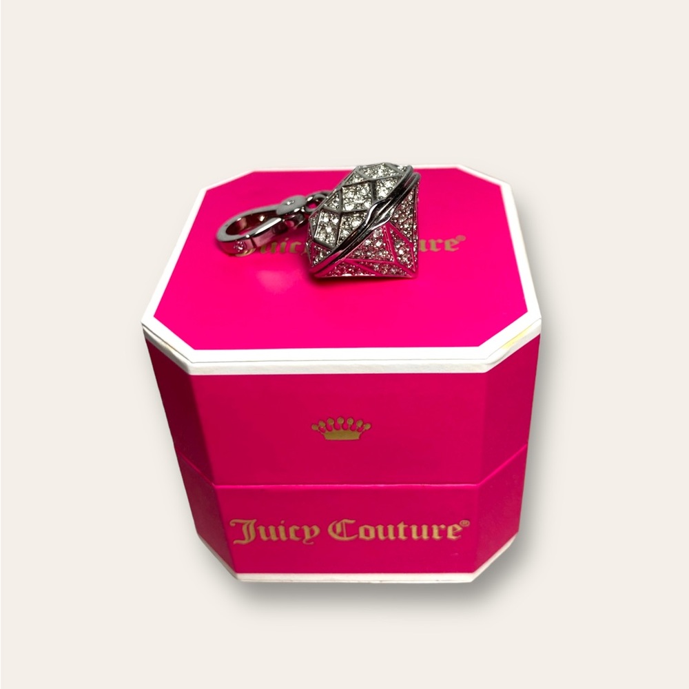 Juicy Couture Large Faceted Diamond Charm ~ Opens ~ NWT Original Box HTF
